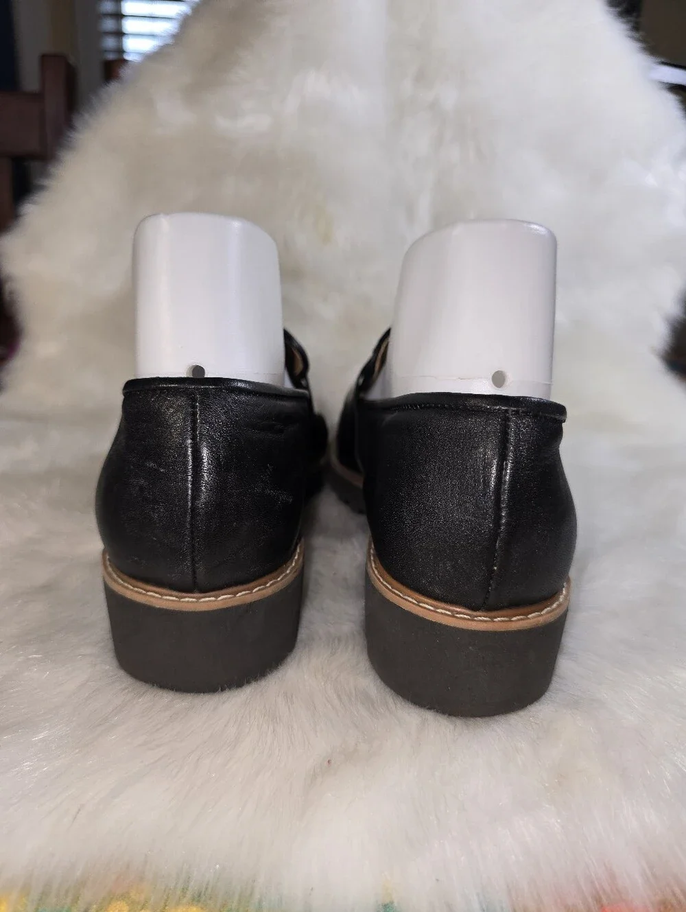 Hologen Emily Womens Leather Slip-On Loafer with Patent & Snakeskin Accents